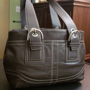 Coach Bags - COACH SOHO BROWN LEATHER BUCKLE TOTE CARRYALL BAG Coach Bags - COACH SOHO BROWN LEATHER BUCKLE TOTE CARRYALL BAG